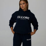 Boxy Oversized Hoodie - Midnight Blue