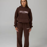 Boxy Oversized Hoodie - Chocolate In Marshmallow