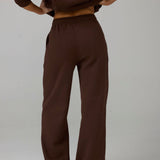 Flare Sweatpants - Chocolate In Marshmallow