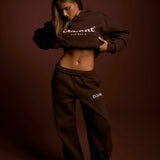 Flare Sweatpants - Chocolate In Marshmallow