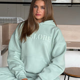 Boxy Oversized Hoodie - Sage Puff