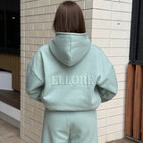 Boxy Oversized Hoodie - Sage Puff