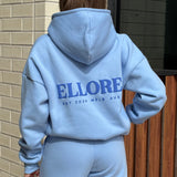 Boxy Oversized Hoodie - Sky Blue Puff