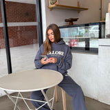 Flare Sweatpants  - Gunmetal Puff