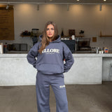 Flare Sweatpants  - Gunmetal Puff