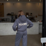 Flare Sweatpants  - Gunmetal Puff