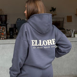 Boxy Oversized Hoodie - Gunmetal Puff