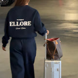 Boxy Adjustable Crewneck - Jet Midnight