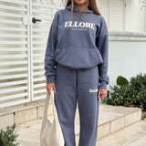 Flare Sweatpants  - Gunmetal Puff