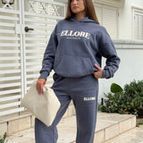 Flare Sweatpants  - Gunmetal Puff