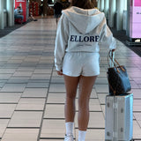 Cropped Oversized Zip Hoodie - Marle In Midnight