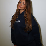 Boxy Oversized Hoodie - Jet Midnight